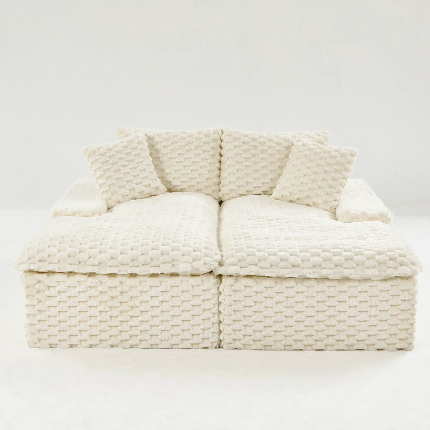 Double Chaise Lounge With Full Compressed Sponge by Unique Piece Furniture