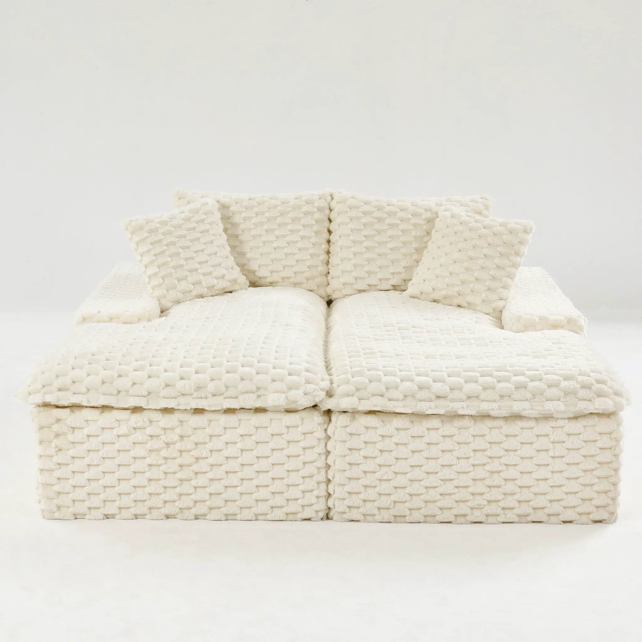 Double Chaise Lounge With Full Compressed Sponge by Unique Piece Furniture