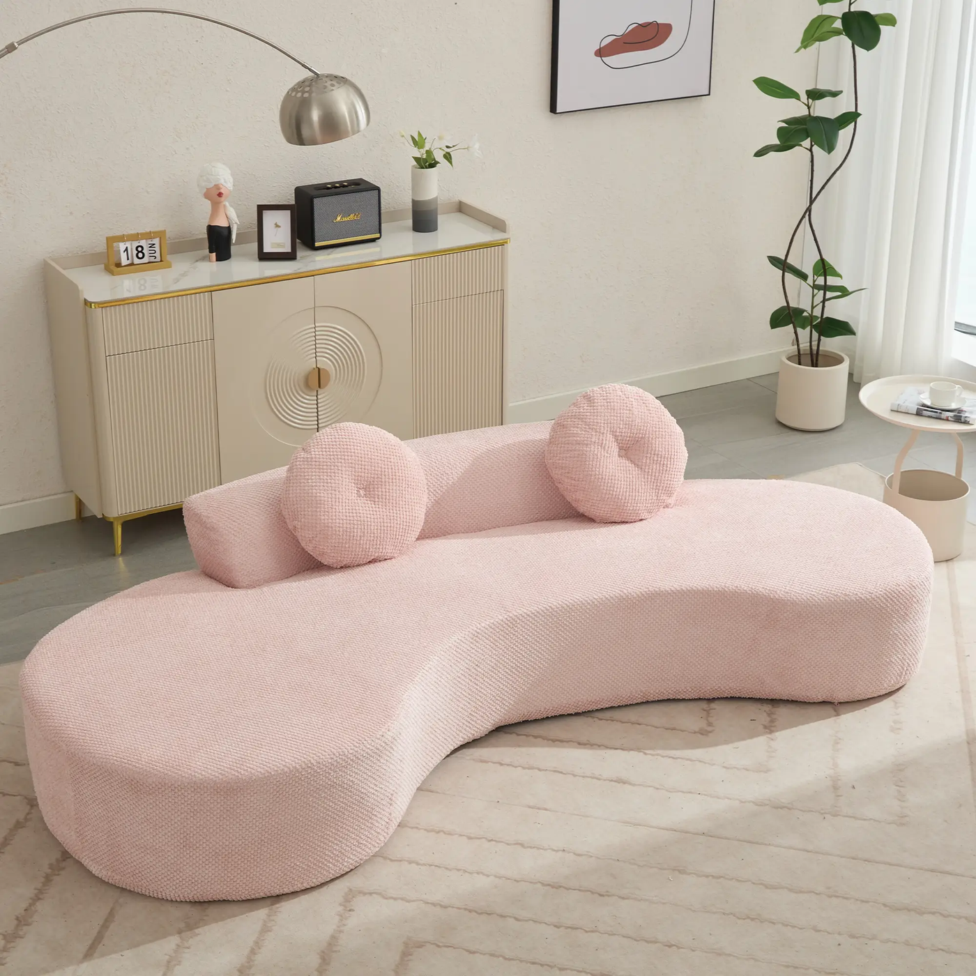 105.5'' Curved Sofa - Modern Minimalist Design by HouseOfZazla