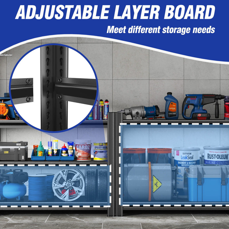 5 Tier Heavy Duty Shelving Unit Adjustable Shelving Units by HouseOfZazla