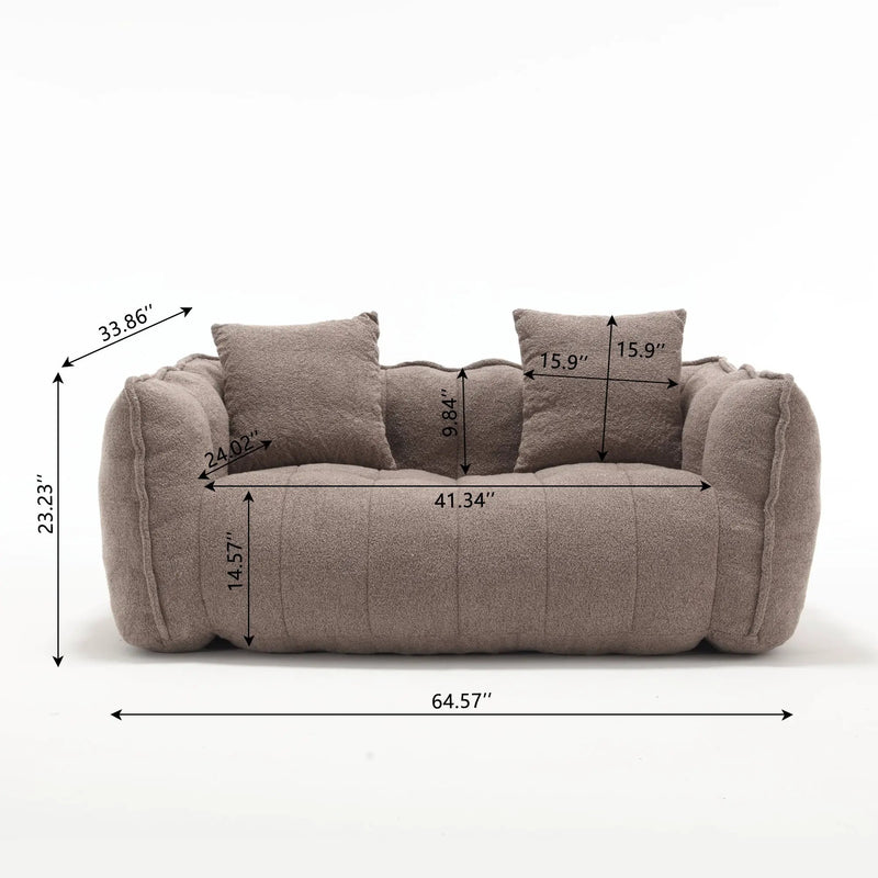 Cozy Beanbag Chair with High Resilience Foam Core by BLAKHOM