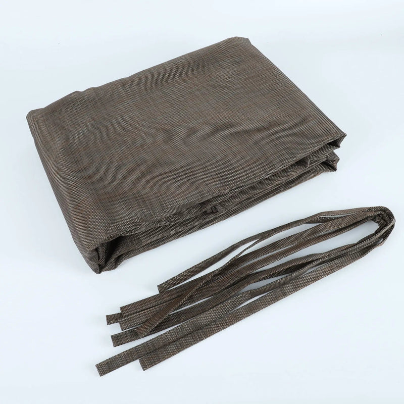 13' X 7.7' Outdoor Pergola Sun Shade Cover Cloth Patio Canopy Hdpe Permeable With Grommets - Brown by HouseOfZazla