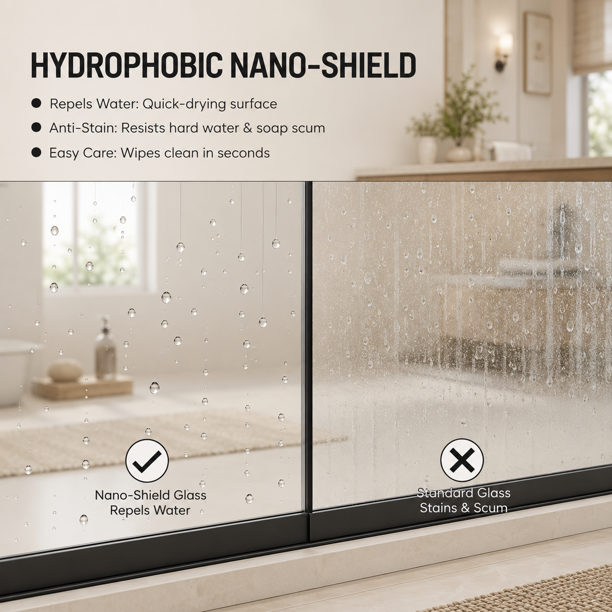 56-60" W x 72" H Framed Double Sliding Shower Door by HouseOfZazla