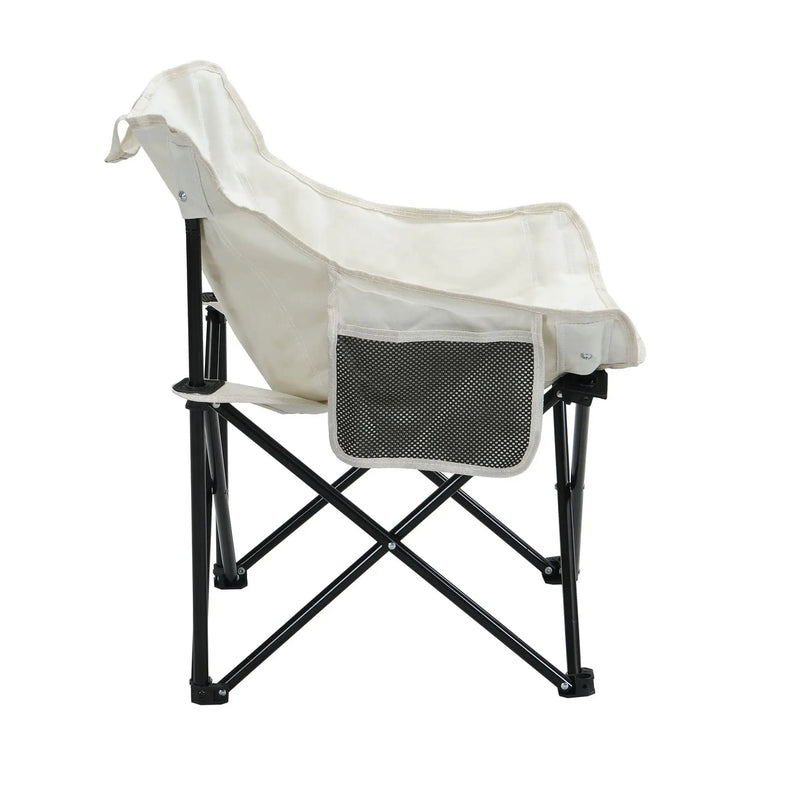 2 Pieces Outdoor Camping Chairs Folding / Portable, Comfortable Seating, Durable Steel Fram