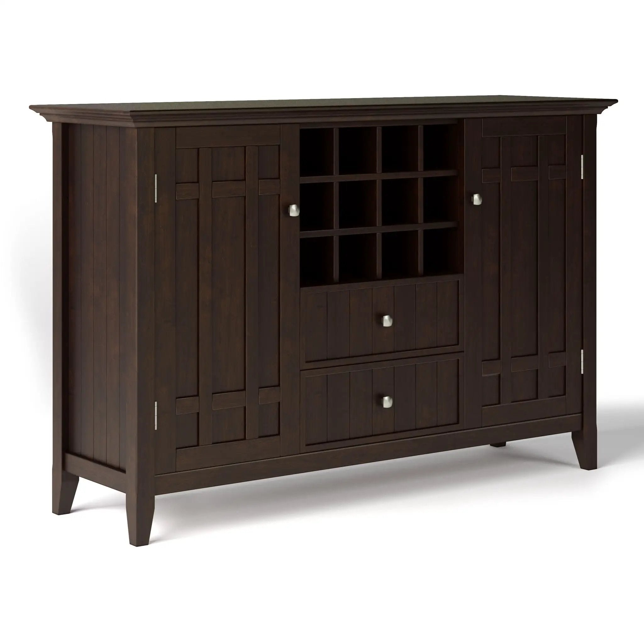 Bedford - Sideboard Buffet And Wine Rack - Dark Chestnut Brown by Unique Piece Furniture