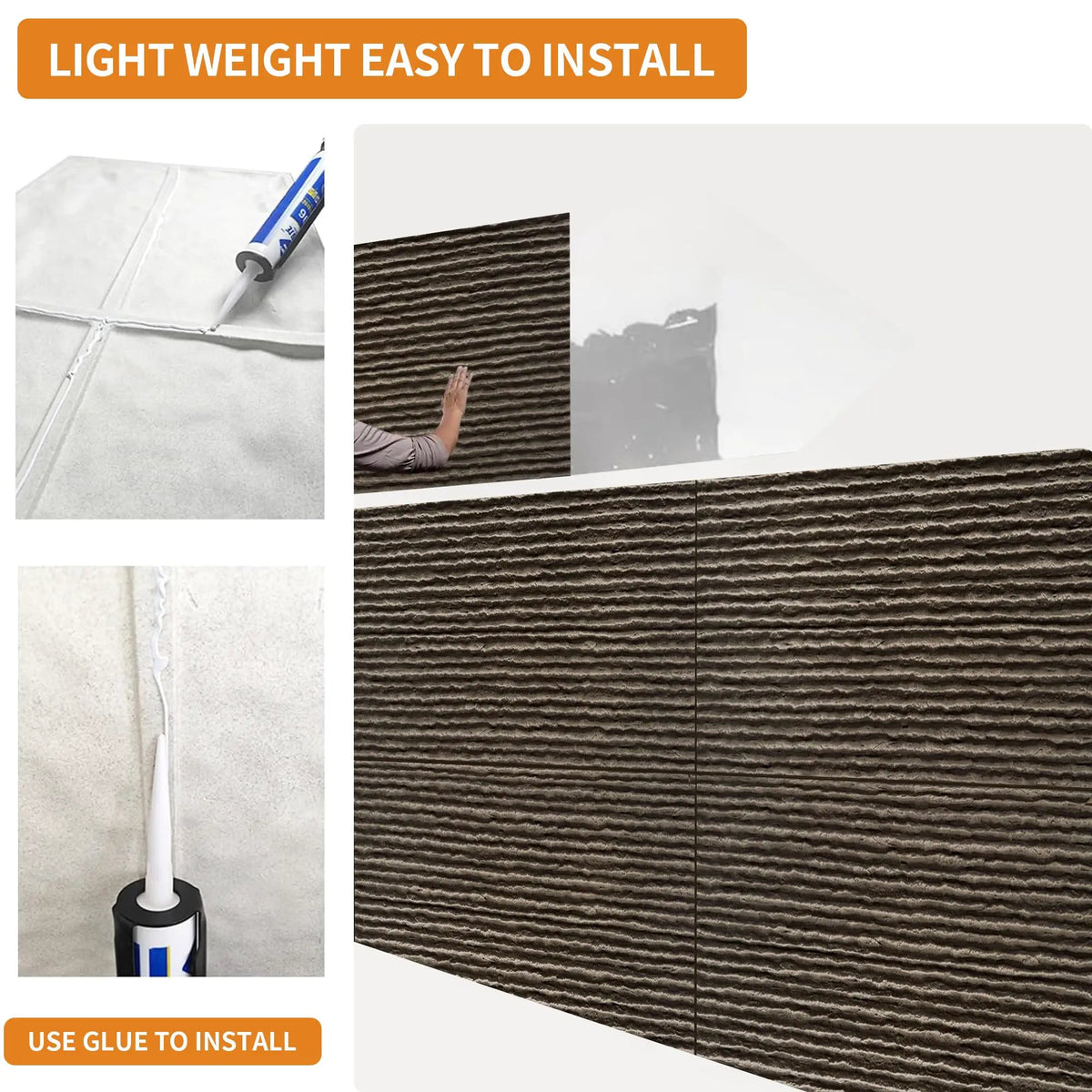 3D Faux Stone Wall Panels - 12 PCS PU Wainscoting, photo 10 of 10