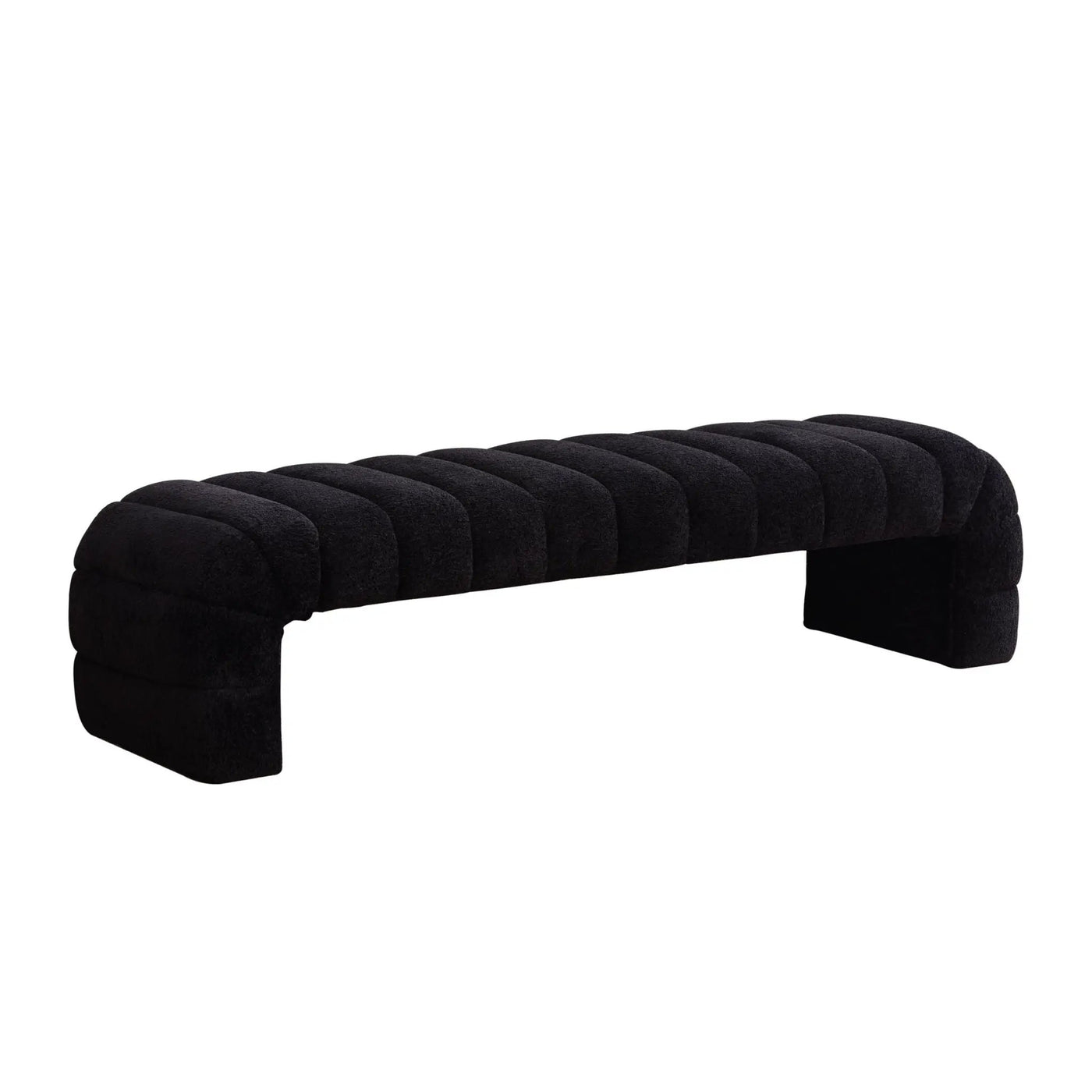 Modern Upholstered Armless Bed Bench With Channel Tufted Design by Unique Piece Furniture