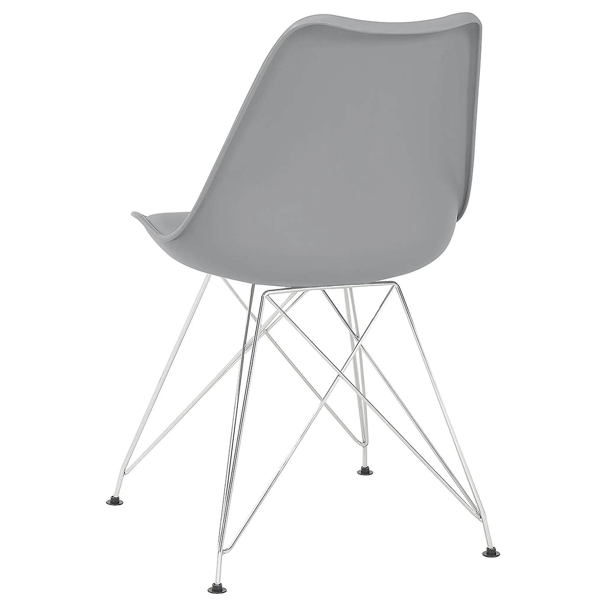Padded Side Chair And Soft Upholstered Seat (Set of 2) - Gray by HouseOfZazla
