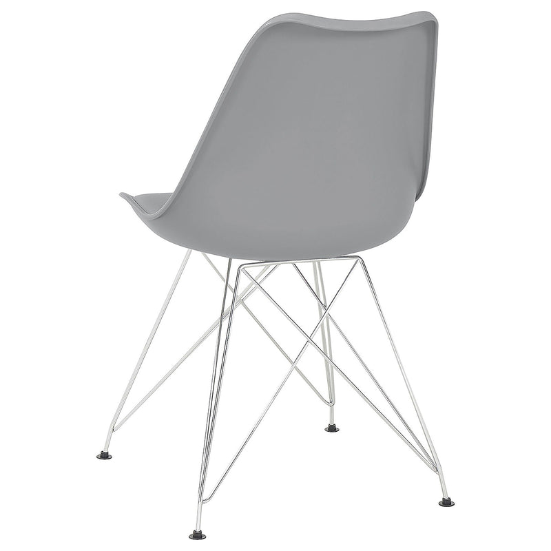 Padded Side Chair And Soft Upholstered Seat (Set of 2) - Gray by HouseOfZazla