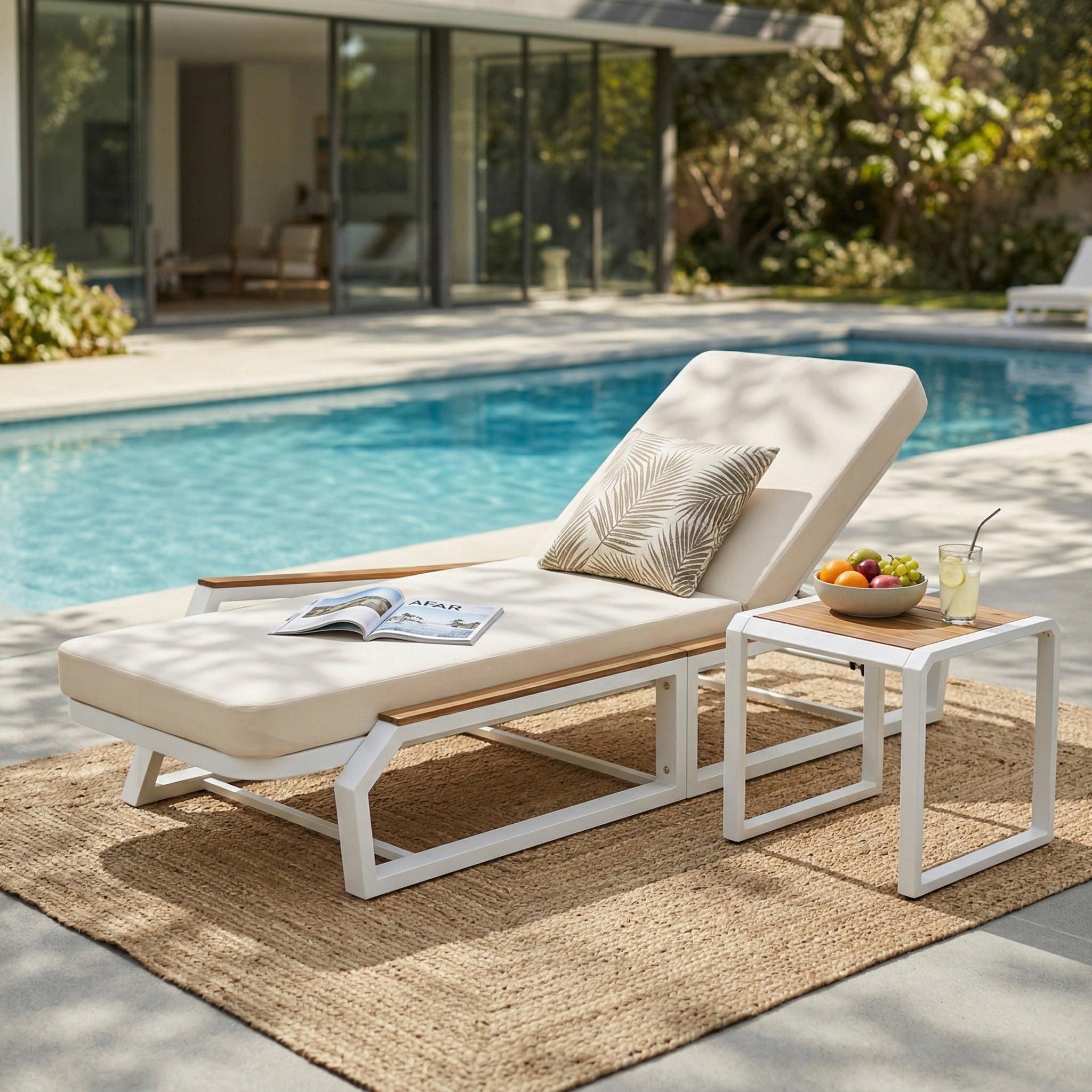 3-Piece Adjustable 5-Position Outdoor Chaise Lounge Set by HouseOfZazla