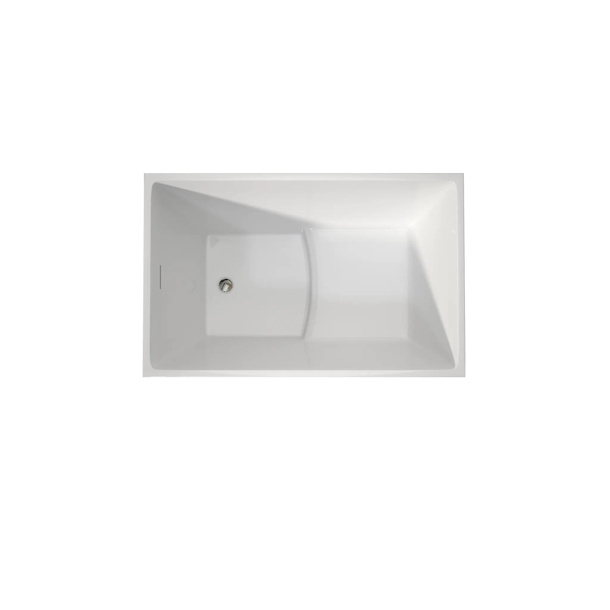 43" Acrylic Freestanding Bath Tub Modern Soaker Tub by HouseOfZazla