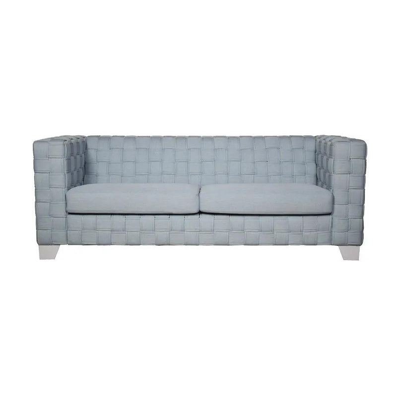 Saree - Sofa - Light Teal Chenille & White by Unique Piece Furniture