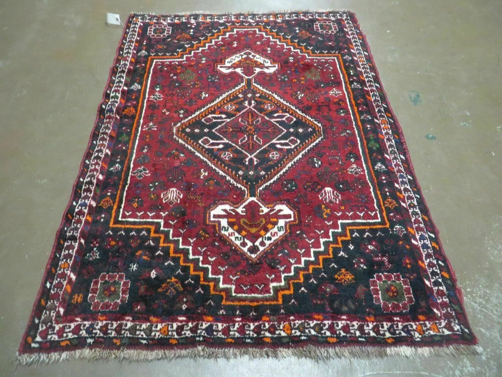 4' X 6' Antique Handmade Turkish Wool Veg Dyes Rug Organic Red Nice M10 by Jewel Rugs