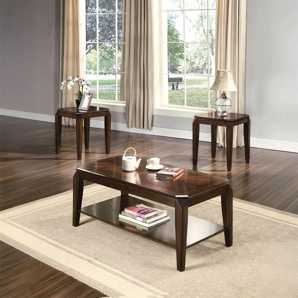 Docila - 3 Piece Coffee & End Set - Walnut by Unique Piece Furniture