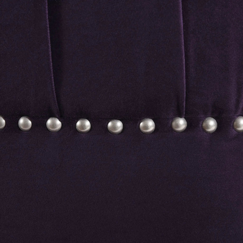 Dawn - Tufted Round Ottoman Nailhead Accents - Purple by Unique Piece Furniture
