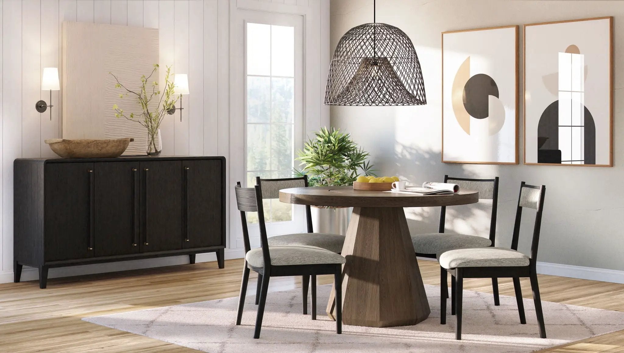 Elegant Round Dining Table by Unique Piece Furniture