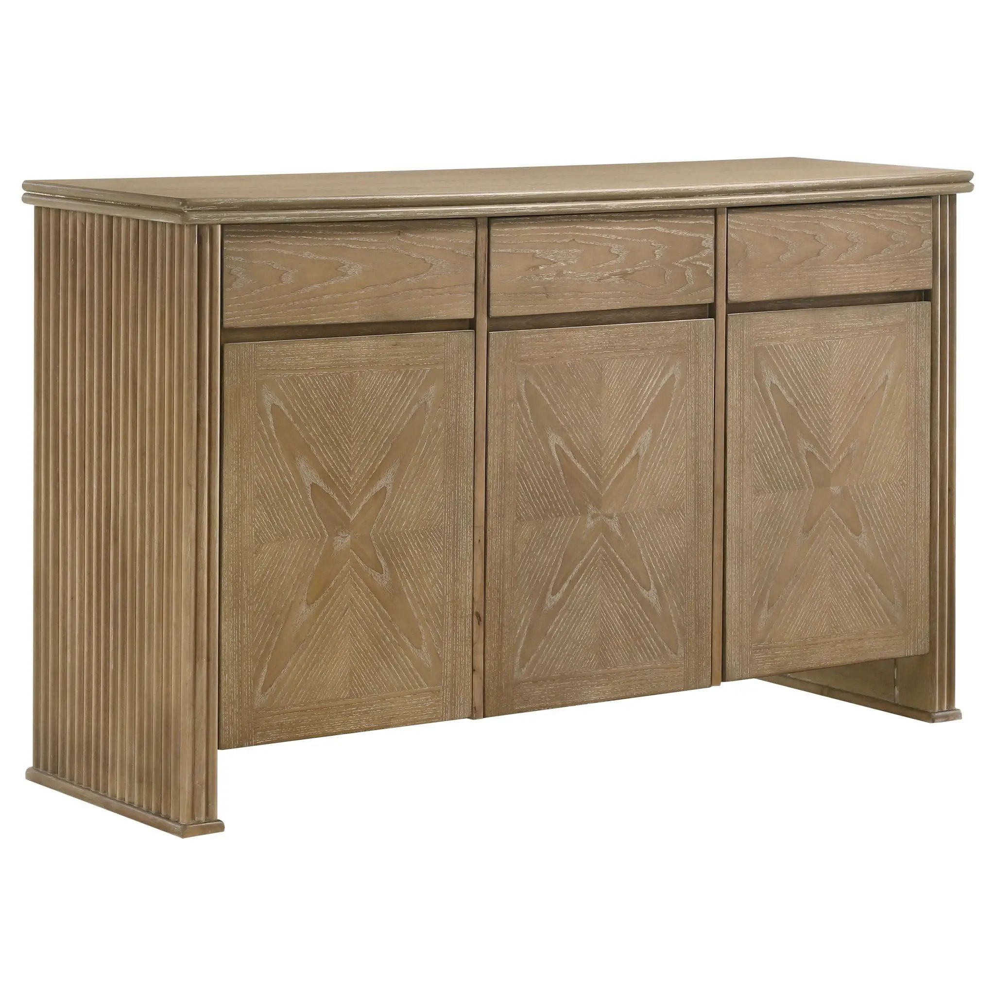 Dreydon - 3 Door Sideboard Server - Light Brown by HouseOfZazla