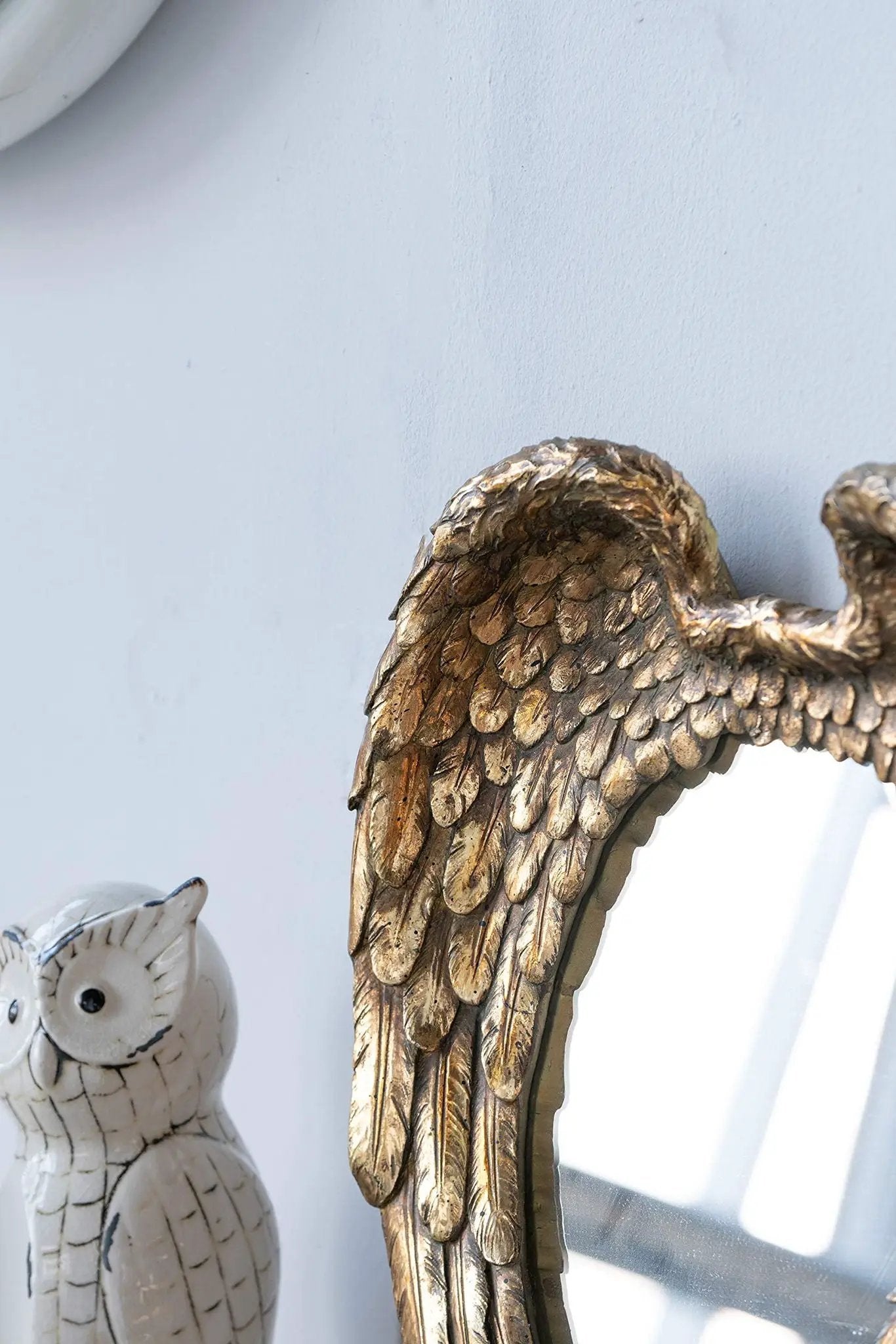 Wing Accent Mirror, Wall Mirror For Living Room - Gold by Unique Piece Furniture