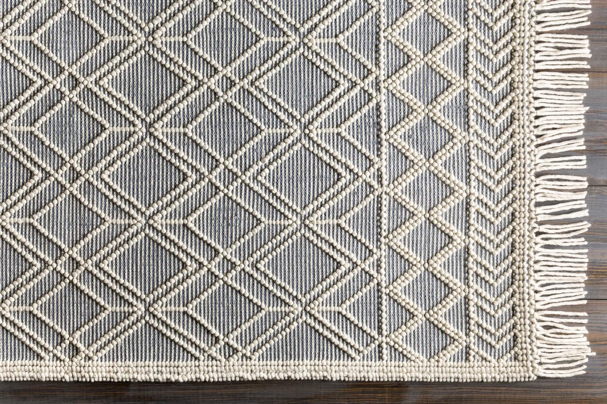 Ramsbury Ivory & Blue Area Rug by Hauteloom