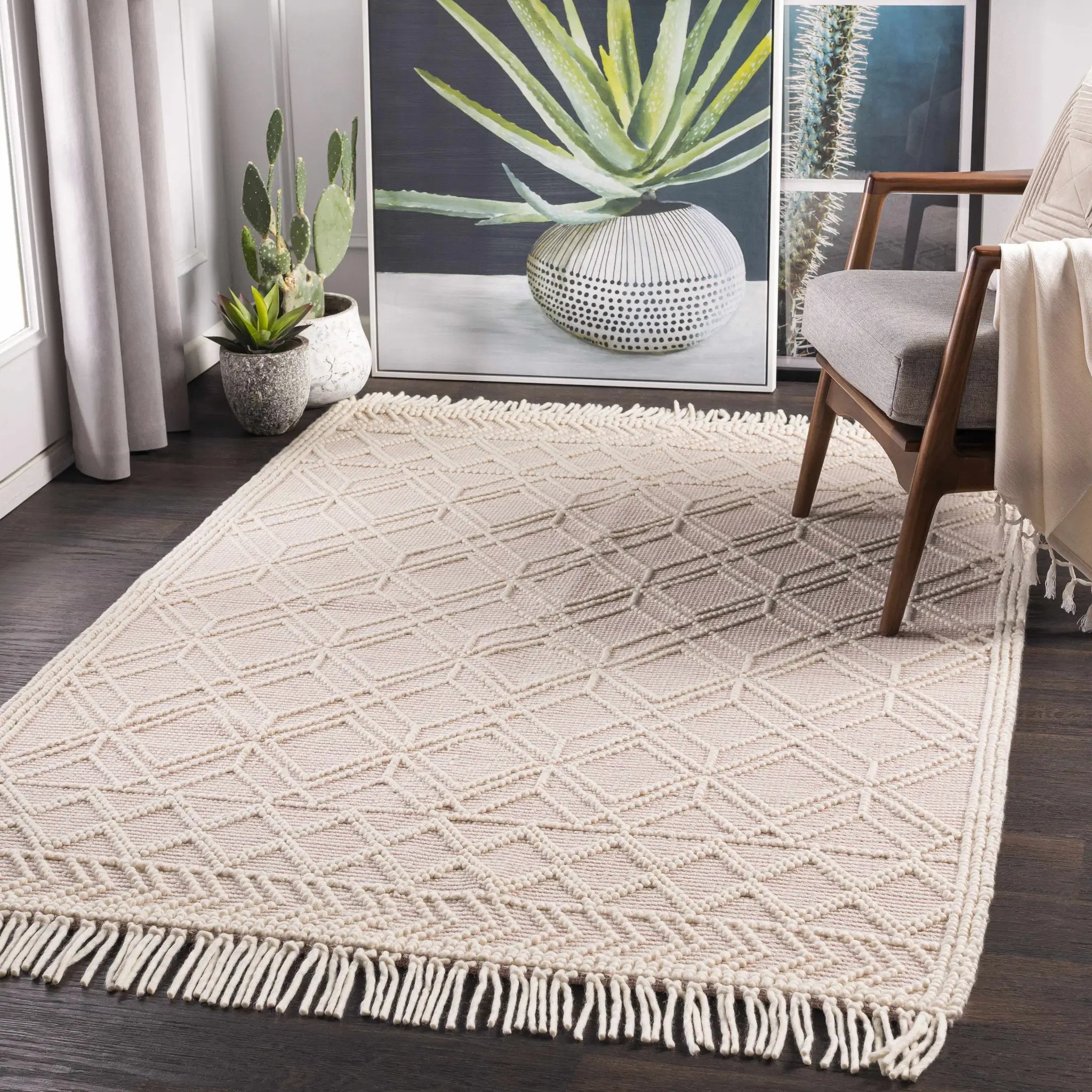 Ramsbury Pink Area Rug by Hauteloom