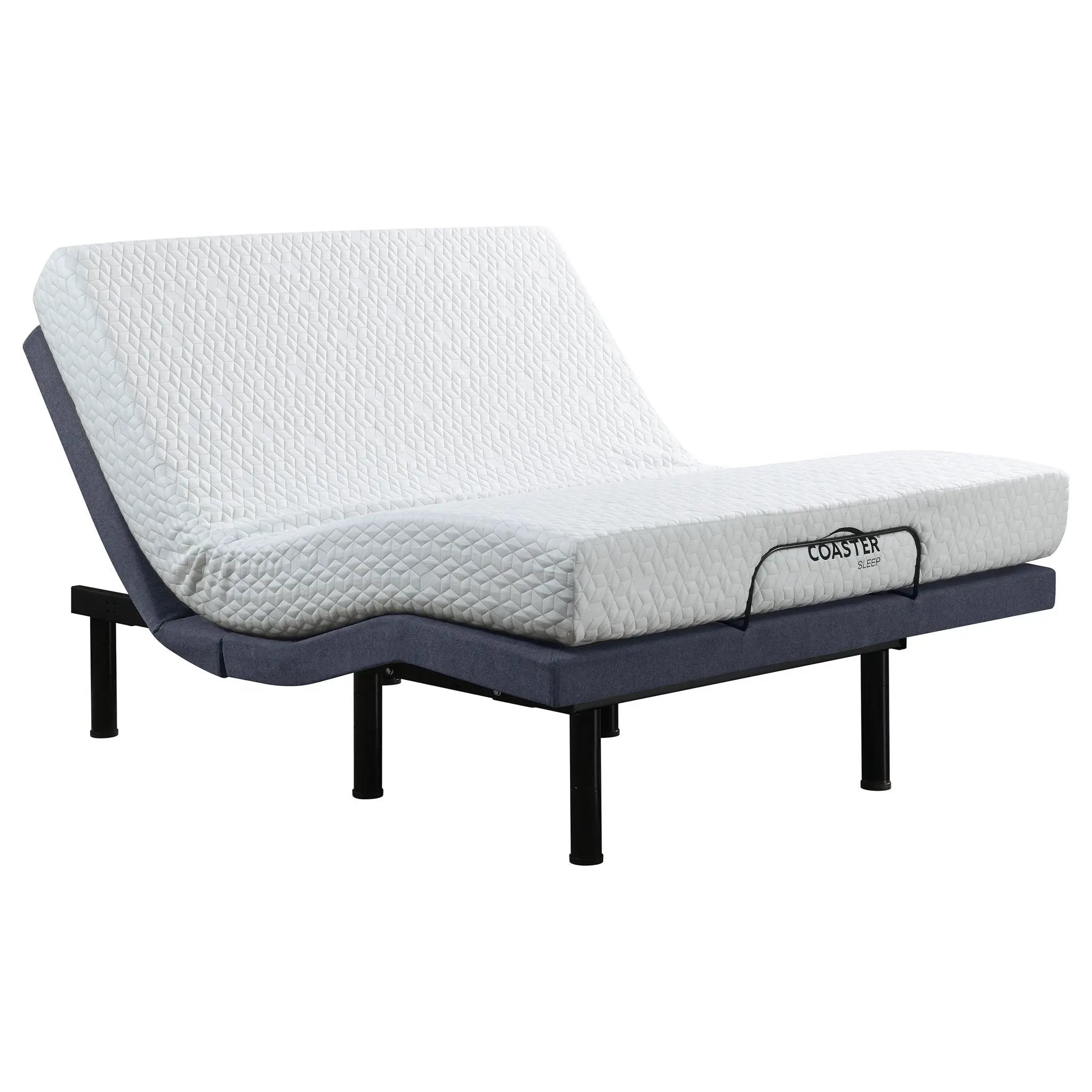 Negan Queen Adjustable Bed Base Grey and Black by Unique Piece Furniture