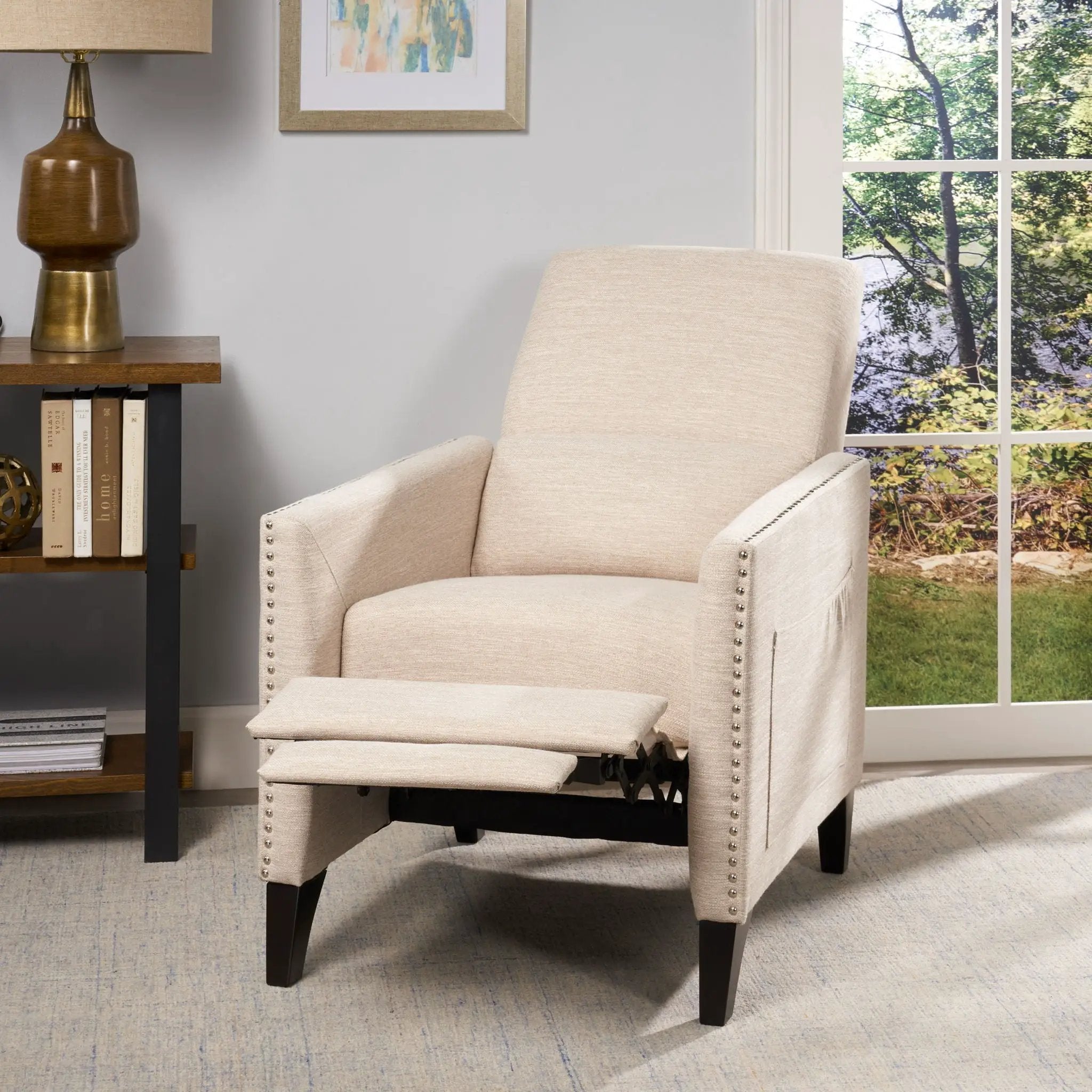 Kiersten - Contemporary Fabric Pushback Recliner by Unique Piece Furniture