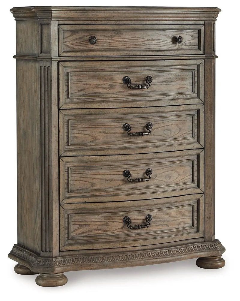 Ardenfield - Five Drawer Chest - Light Brown by Unique Piece Furniture