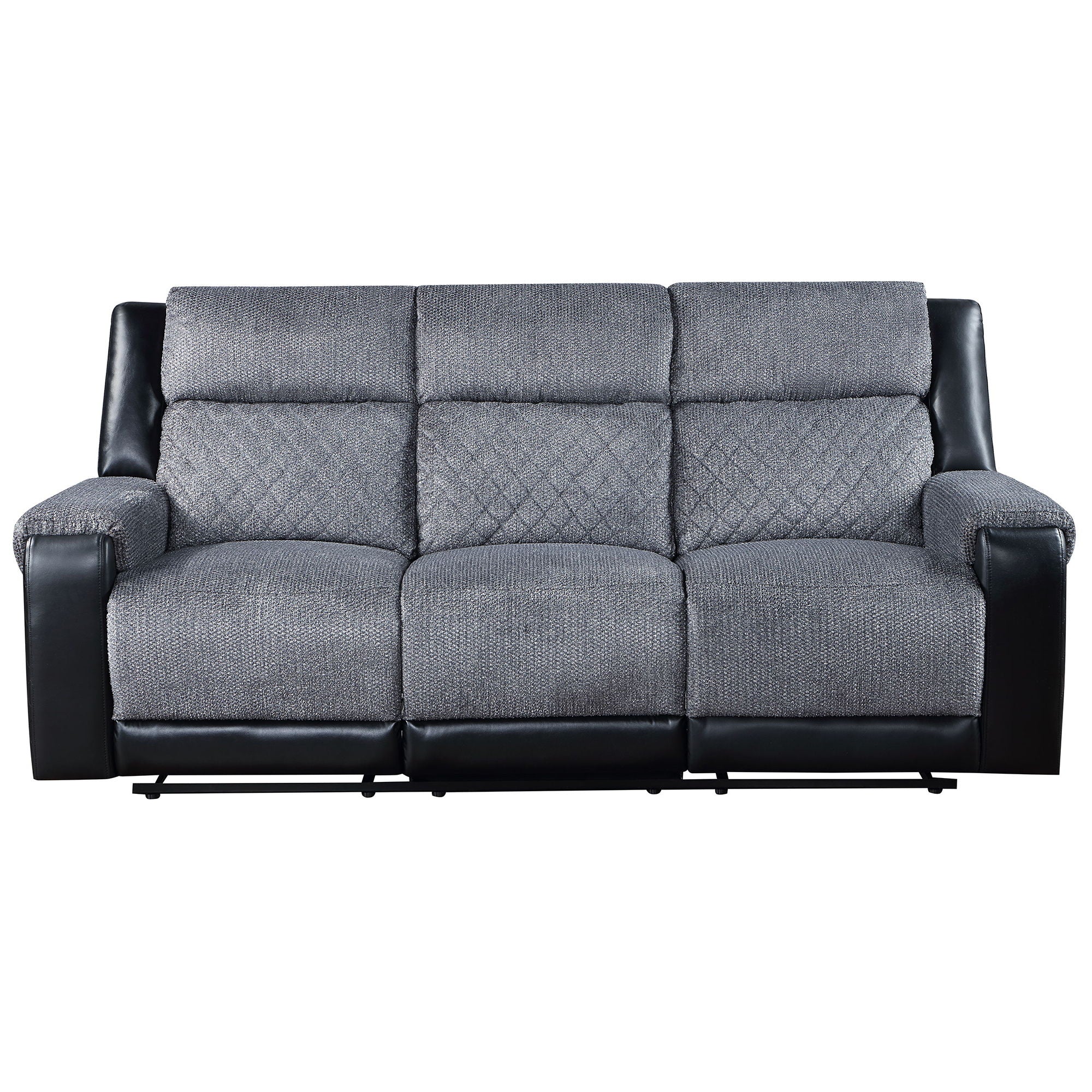 Alicia - Reclining Sofa - Gray / Black by HouseOfZazla