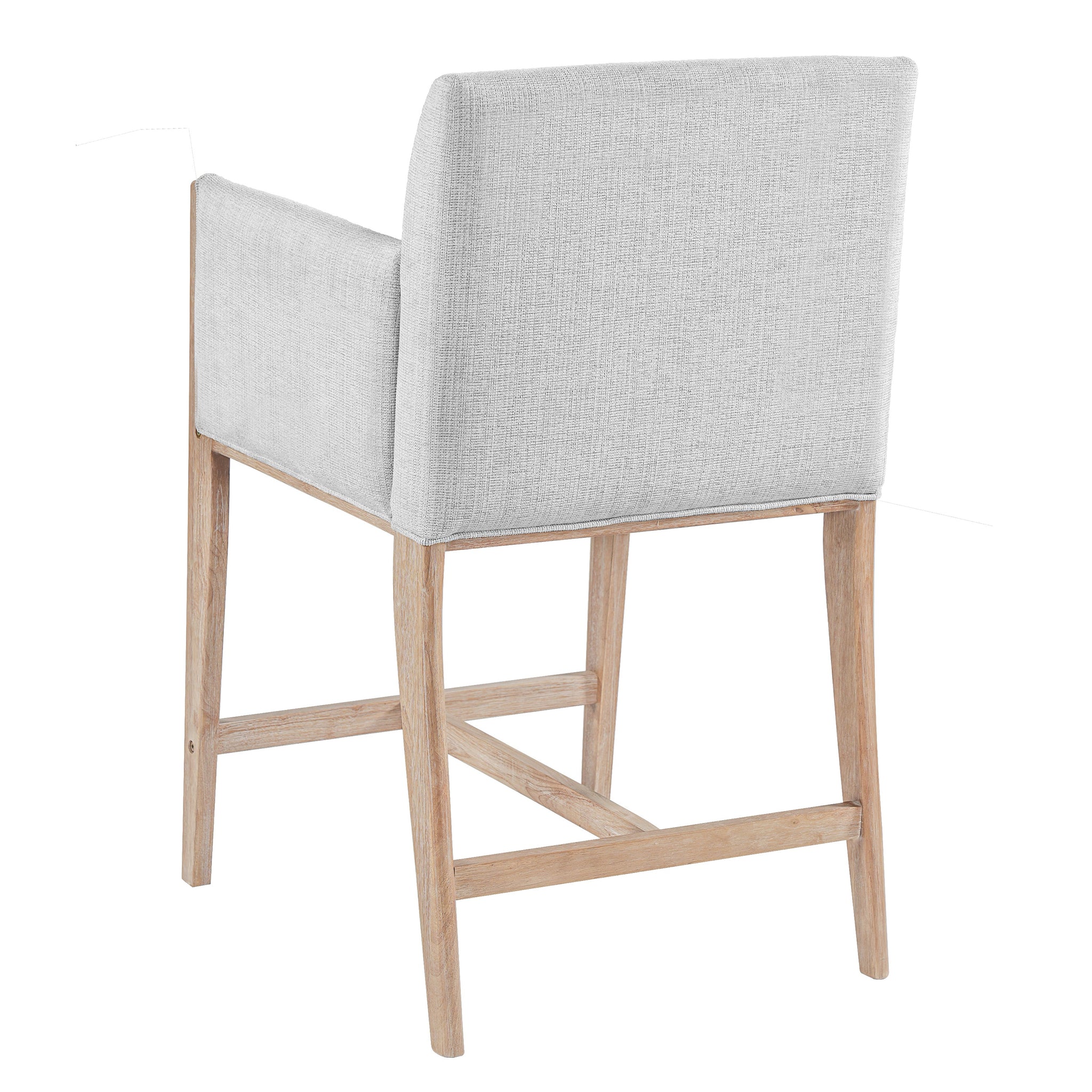 24'' Seat Height Upholstered Counter Stools with Arms - Set of 2 by HouseOfZazla
