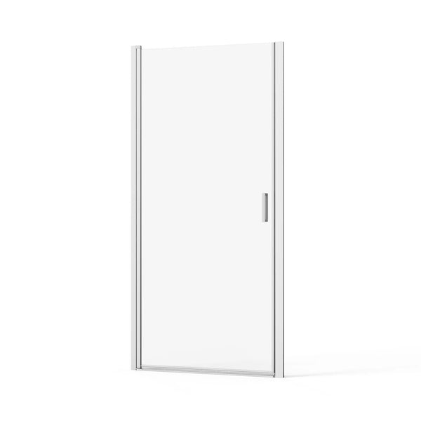 Pivot Shower Door, Tempered Glass, Semi Frameless