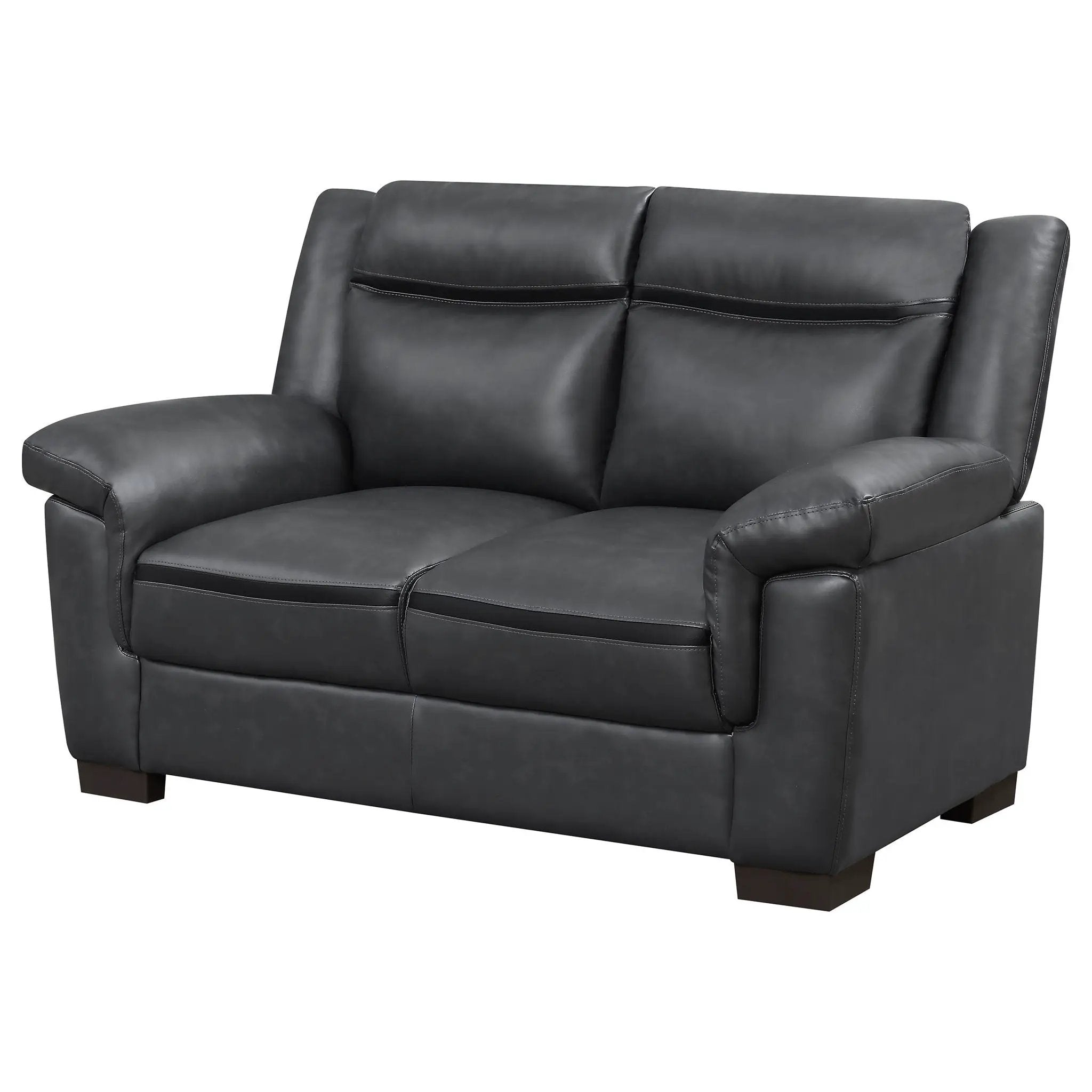 Arabella Upholstered Padded Arm Loveseat Grey by Unique Piece Furniture