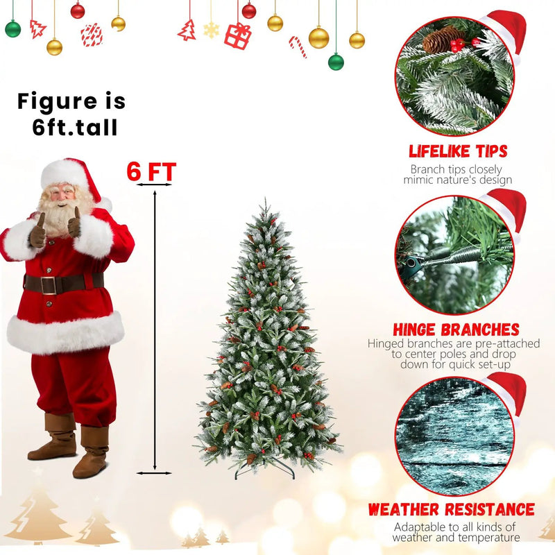 8Ft Christmas Tree with 2850 Tips by HouseOfZazla
