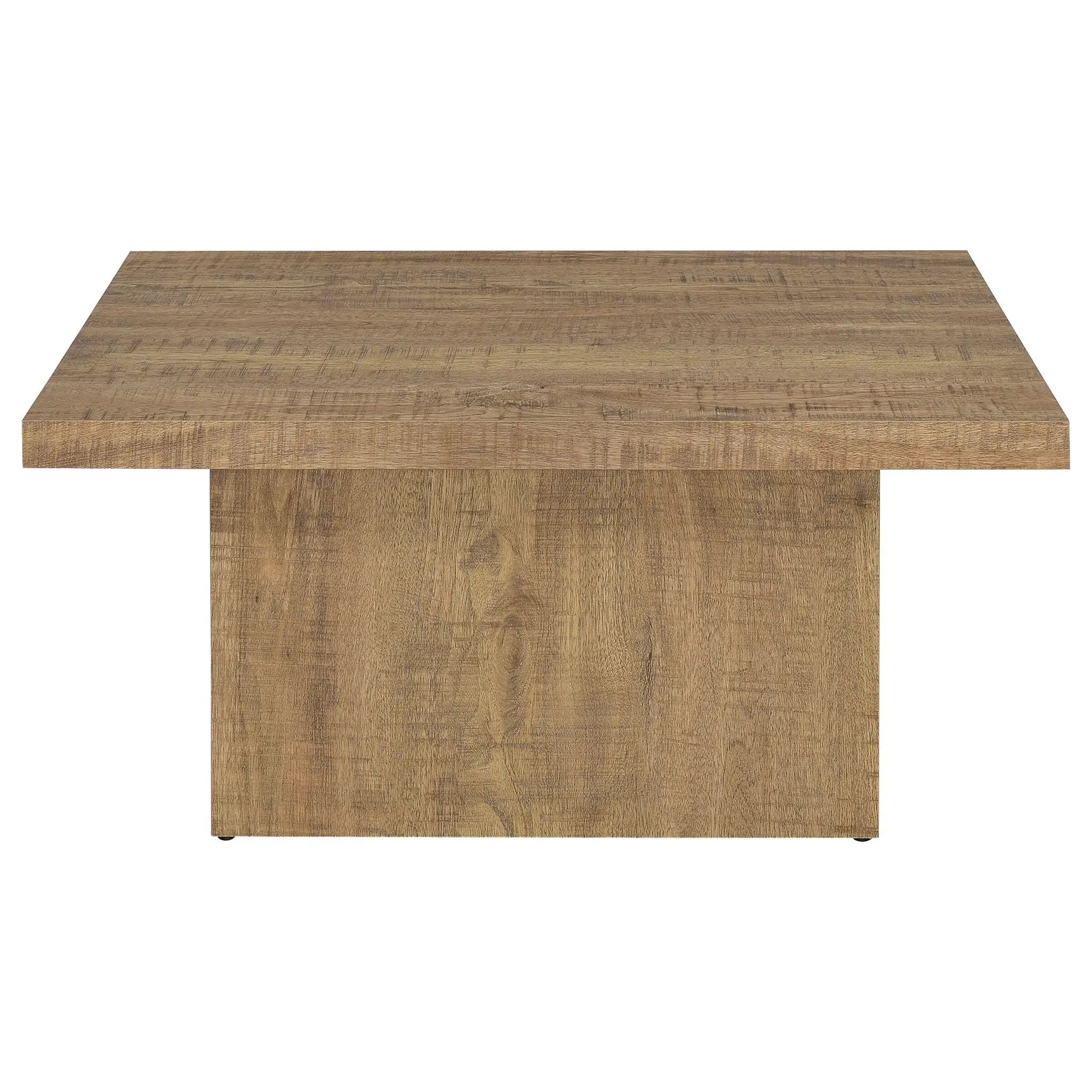 Devar Square Engineered Wood Coffee Table Mango Brown by Unique Piece Furniture