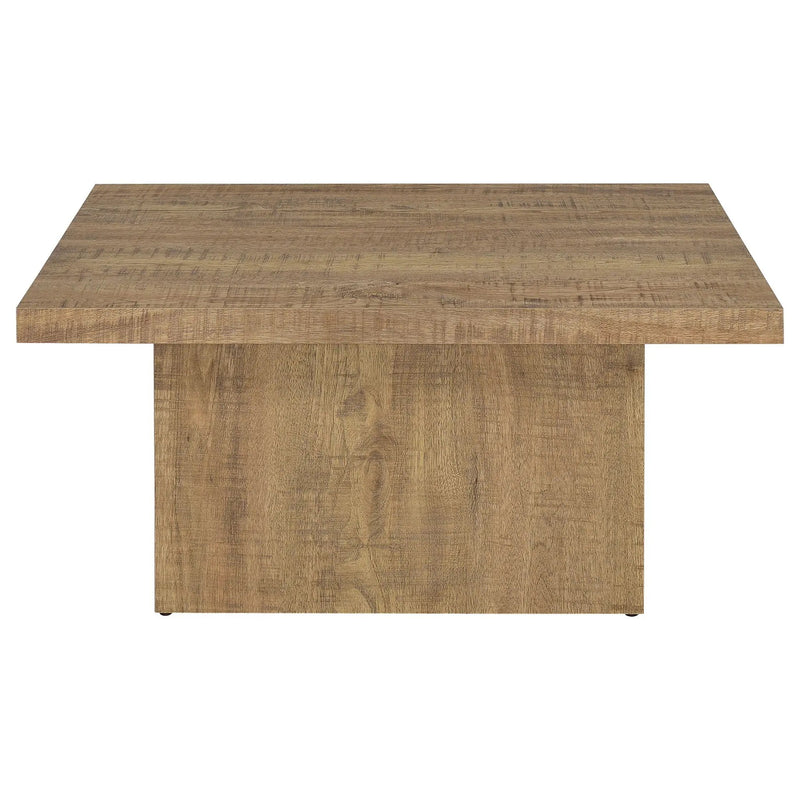 Devar Square Engineered Wood Coffee Table Mango Brown by Unique Piece Furniture