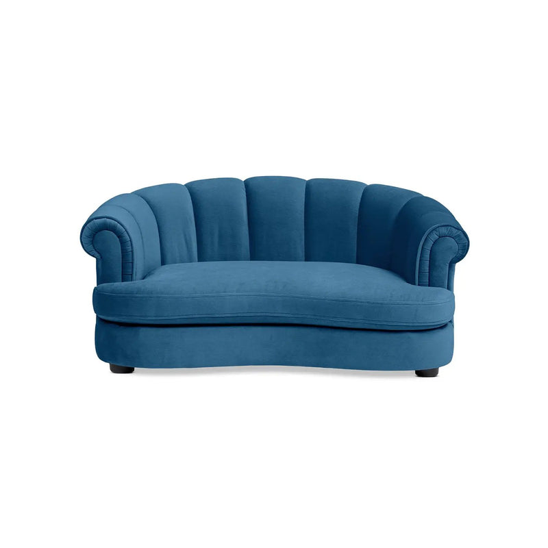 Halle 35.5" Rolled Arm Channel-Tufted Dog Sofa Bed, Medium, Satin by HouseOfZazla