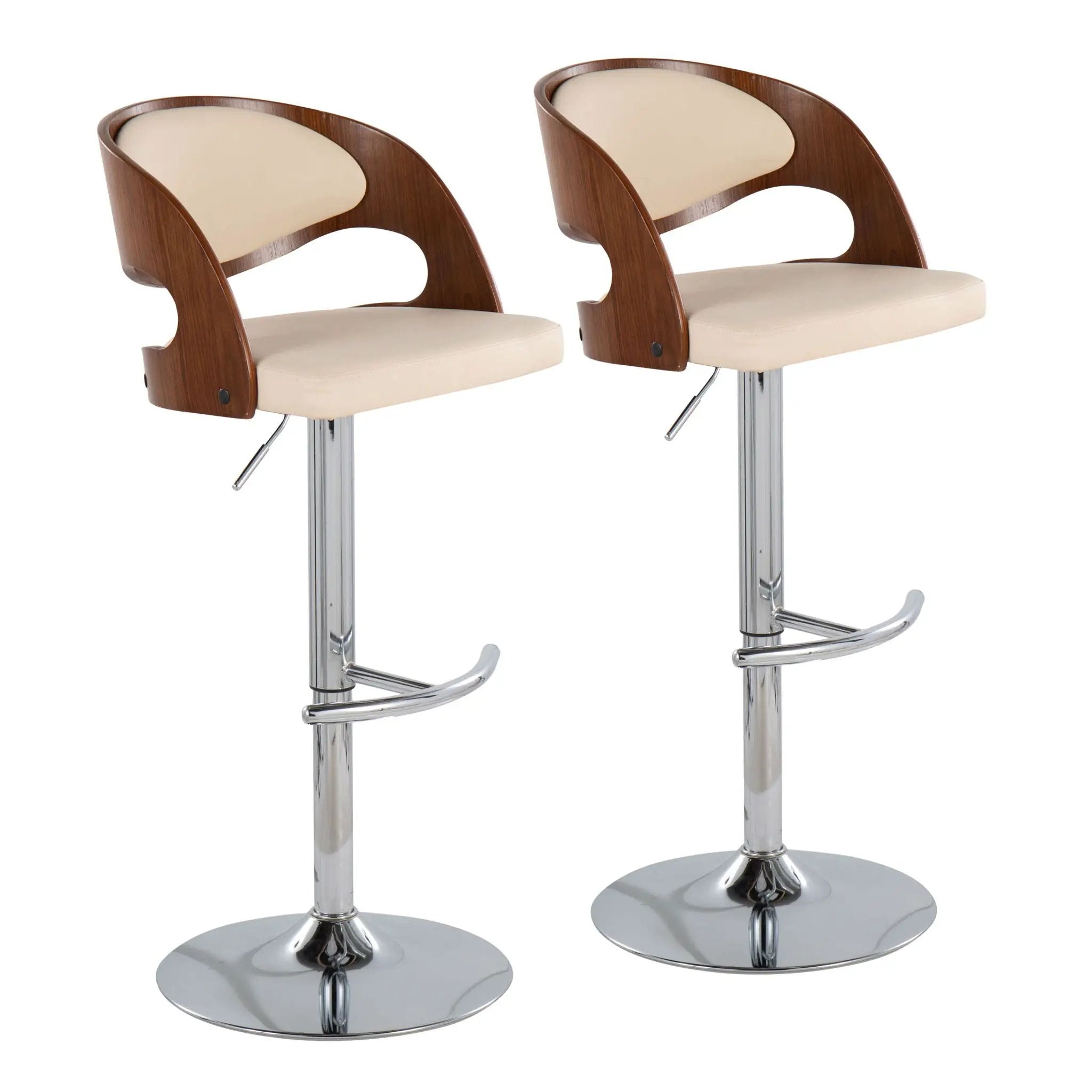 Pino - Mid Century Modern Adjustable Barstool With Swivel by HouseOfZazla