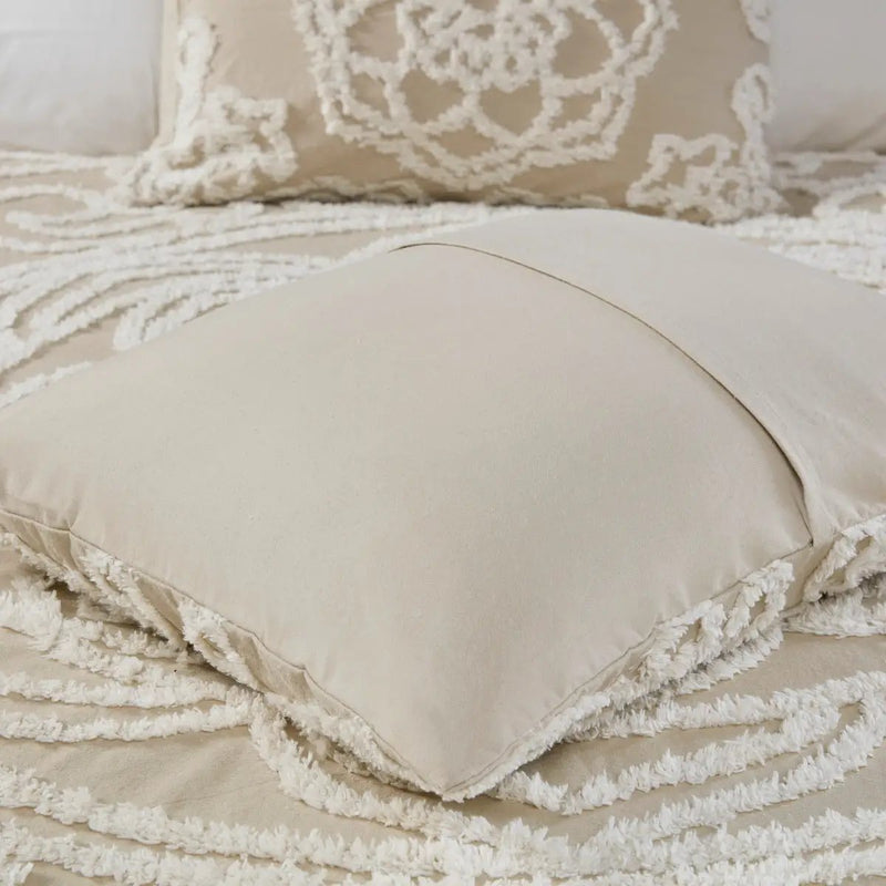 King/Cal King 3 Piece Tufted Cotton Duvet Cover Set by HouseOfZazla