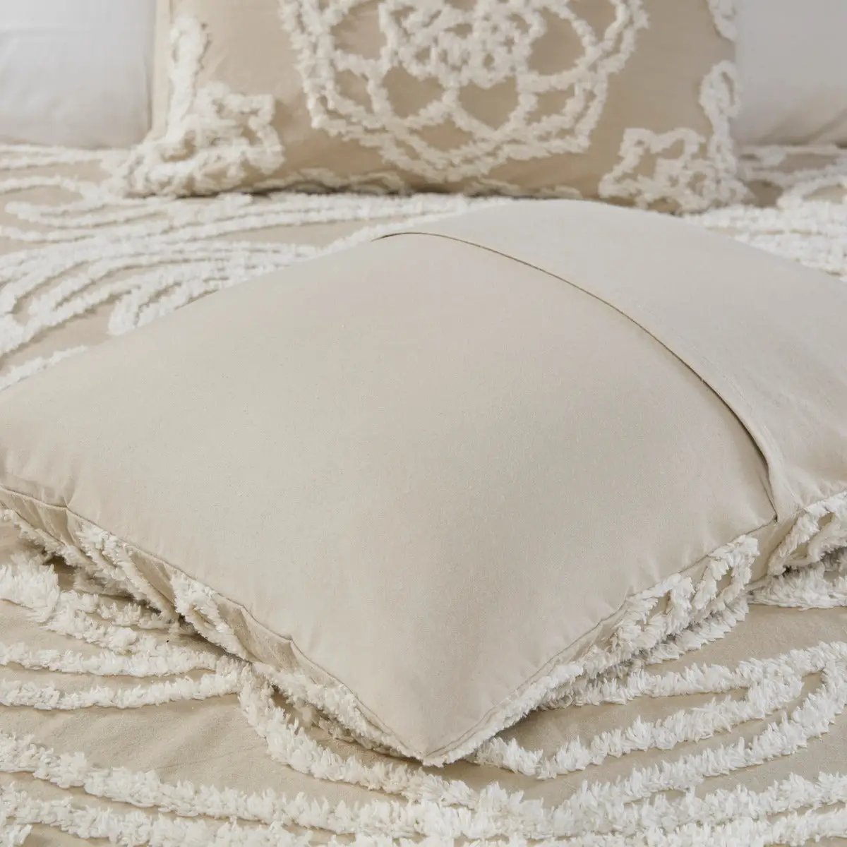 Full/Queen 3 Piece Tufted Cotton Duvet Cover Set by HouseOfZazla