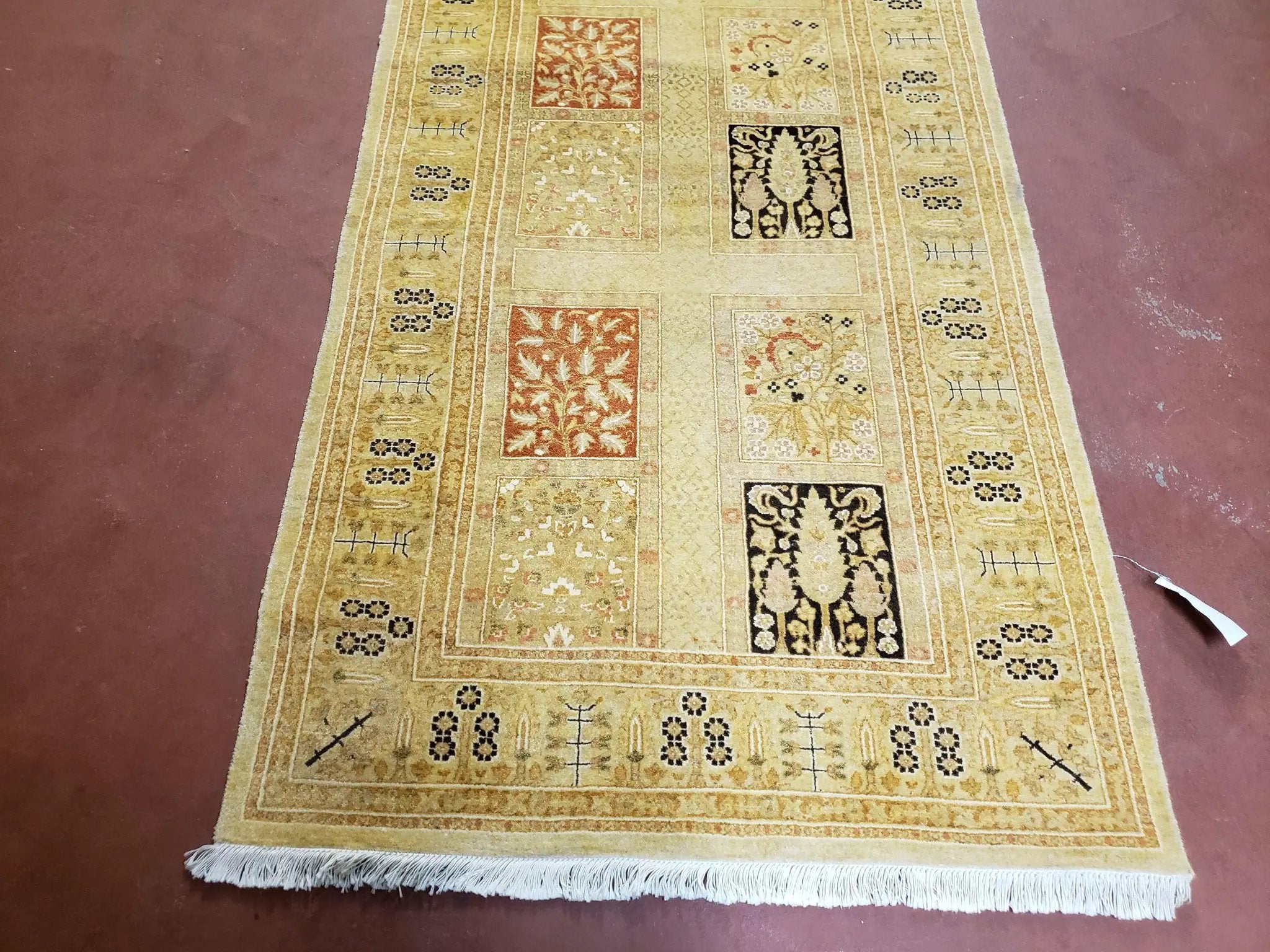 3' 2" x 12 ' 6" Pak Persian Safavieh Runner Haji Jalil Fine Runner Rug 3ft Runner 12ft Runner 13ft Runner Panel Design Runner Hand-Knotted by Jewel Rugs