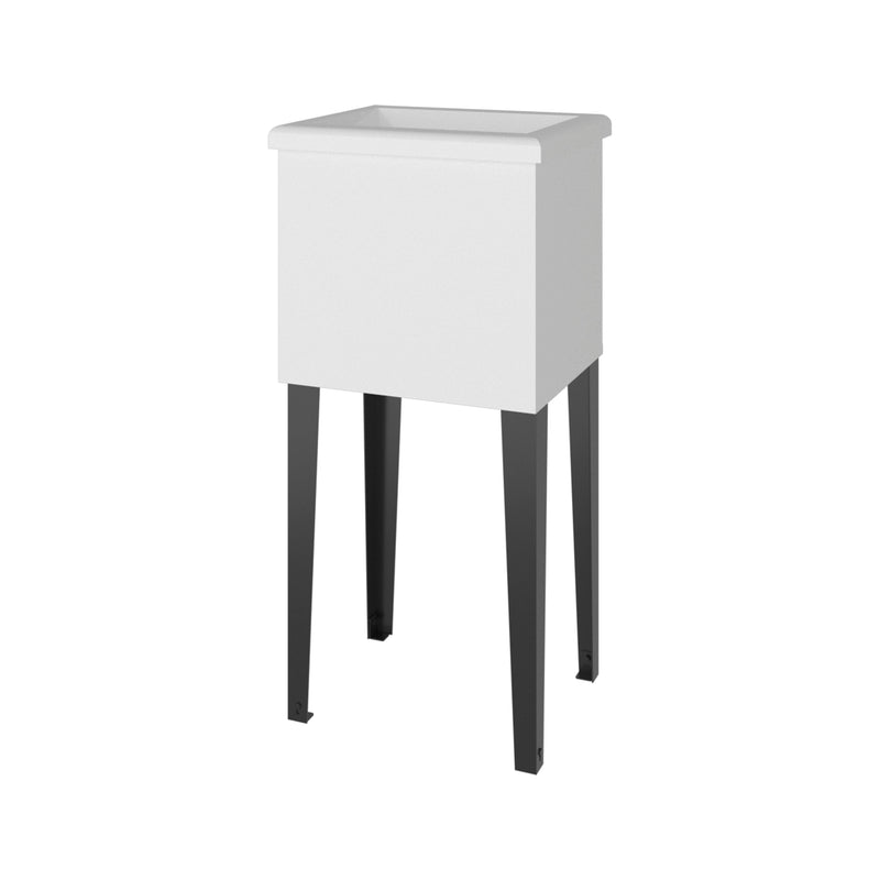 Katy Compact Utility Sink with Metal Legs for Laundry Room by HouseOfZazla