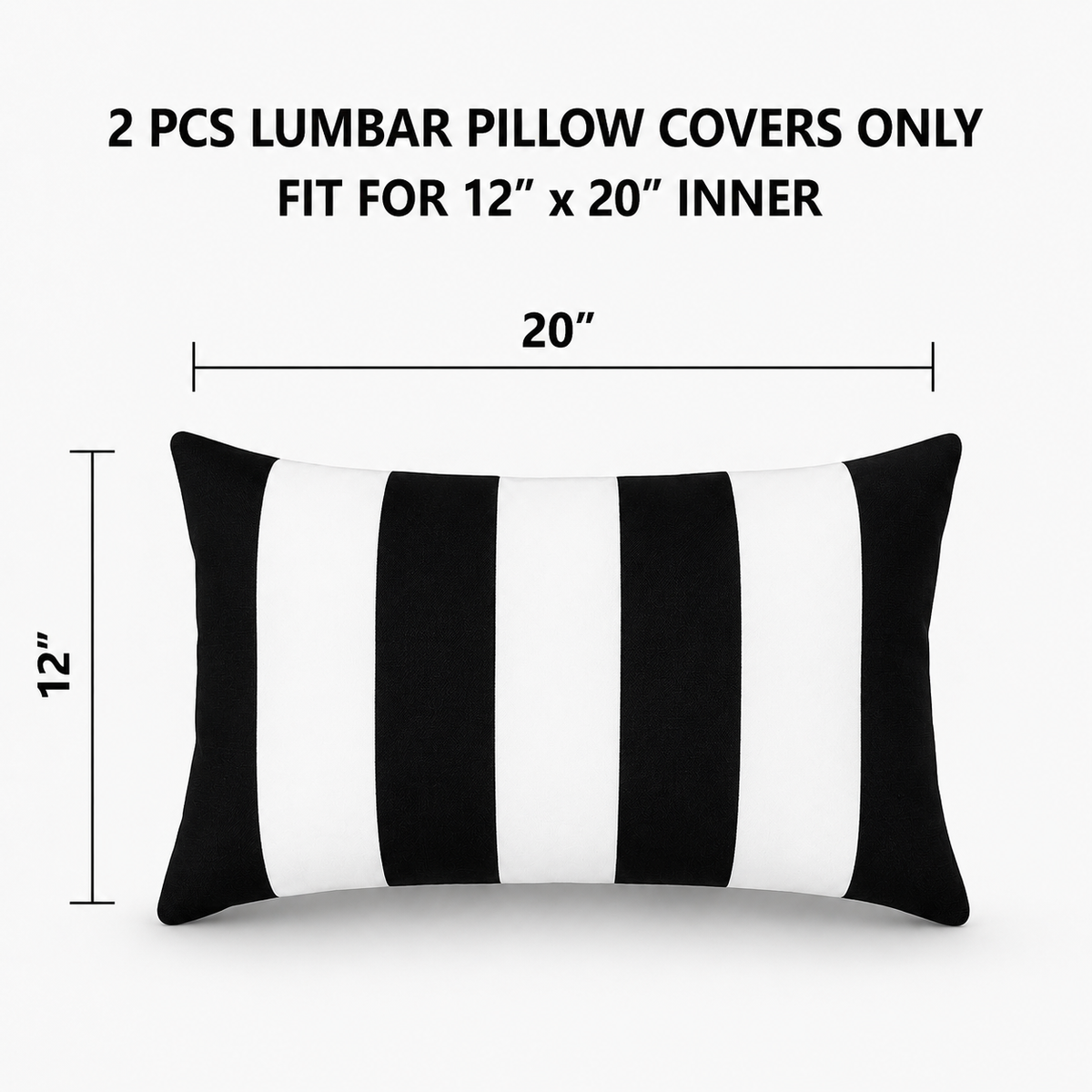 4 Pack Outdoor Lumbar Pillow Covers by HouseOfZazla