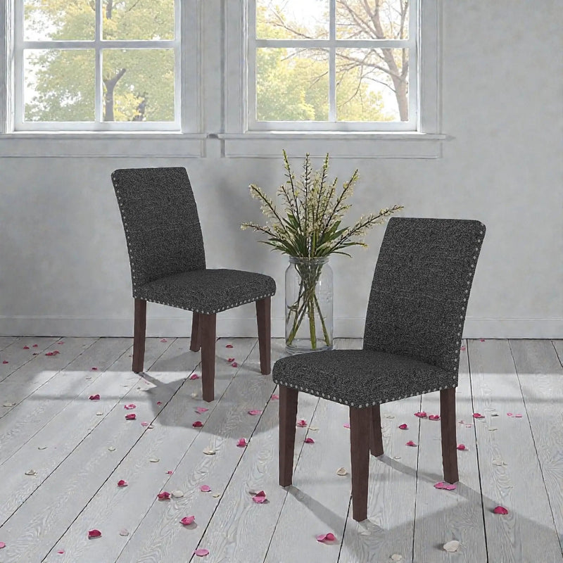 Upholstered Dining Chair With High Back Design (Set of 2) by Unique Piece Furniture