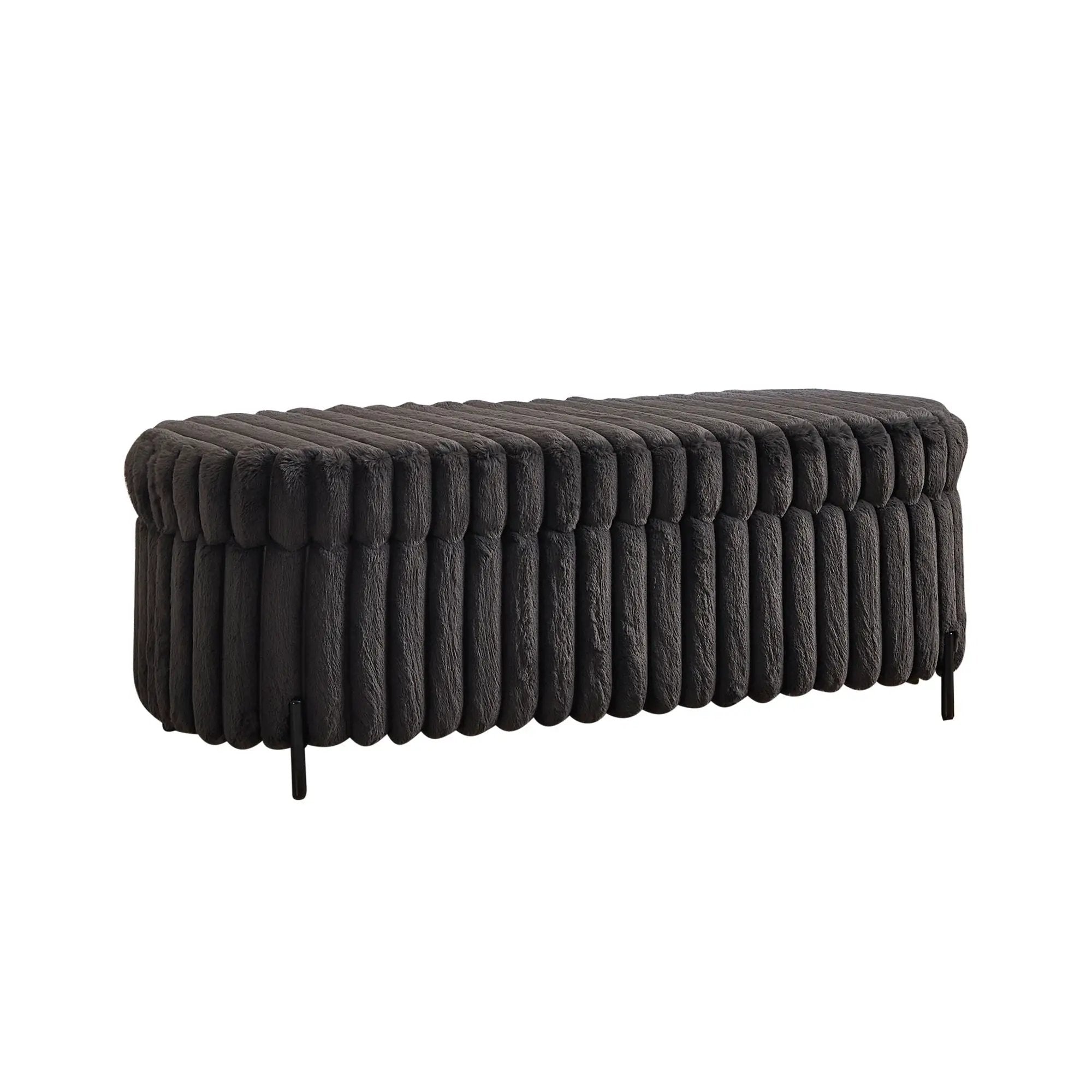 Flip Top Storage Bench With Metal Legs by Unique Piece Furniture