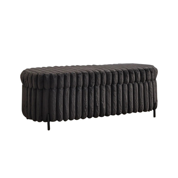 Flip Top Storage Bench With Metal Legs