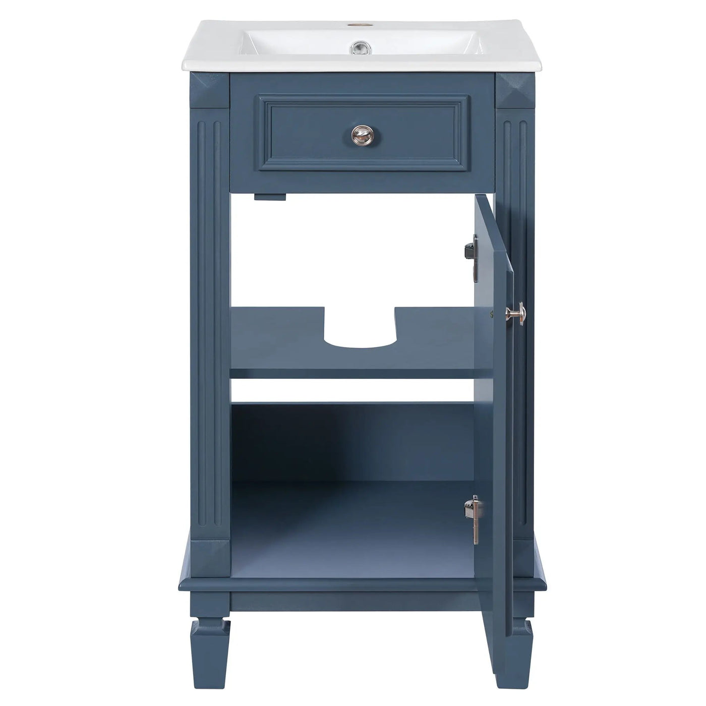 Bathroom Vanity With Sink, Soft-Closing Door, Adjustable Shelf by Unique Piece Furniture