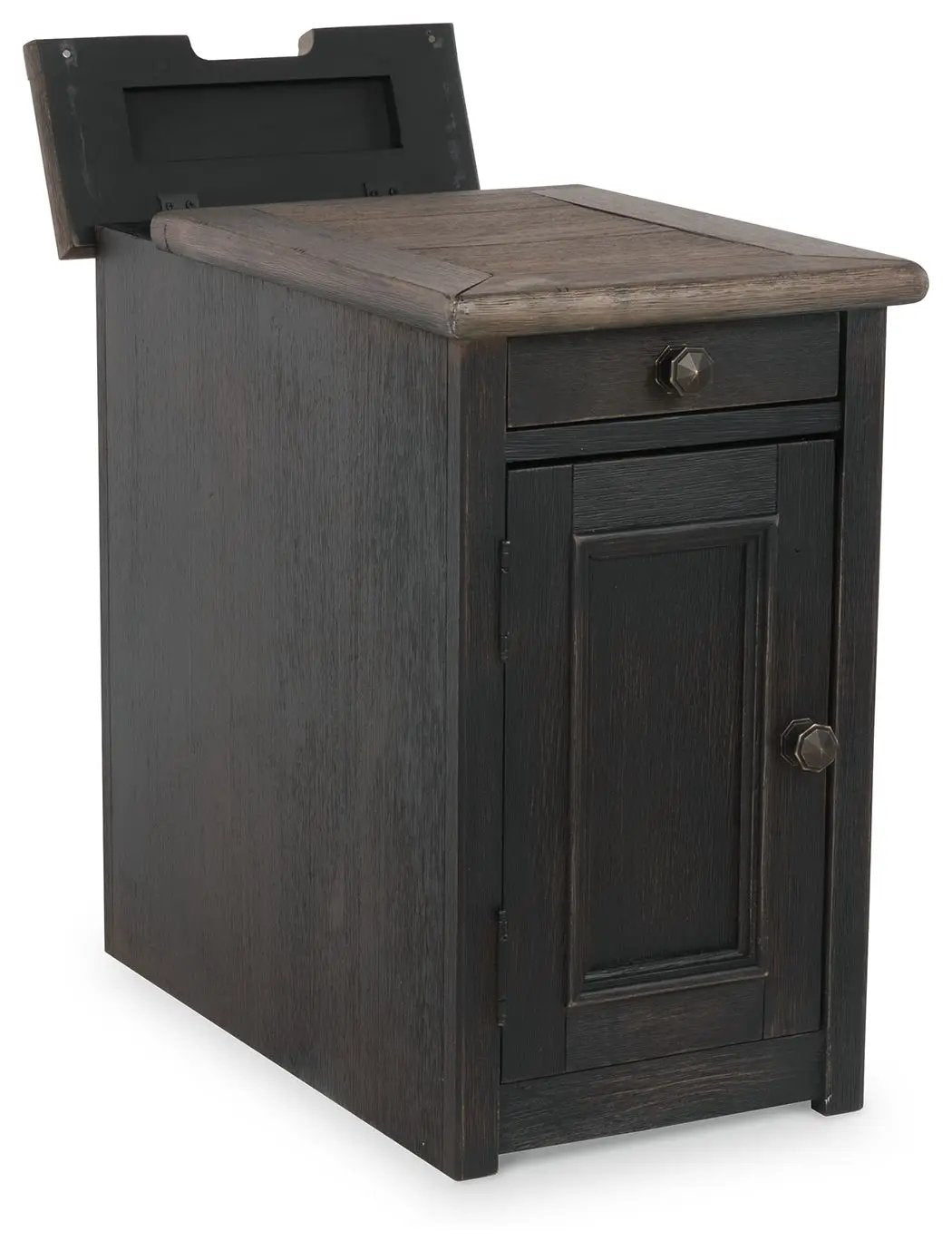 Tyler Creek - Chair Side End Table - Grayish Brown / Black by Unique Piece Furniture