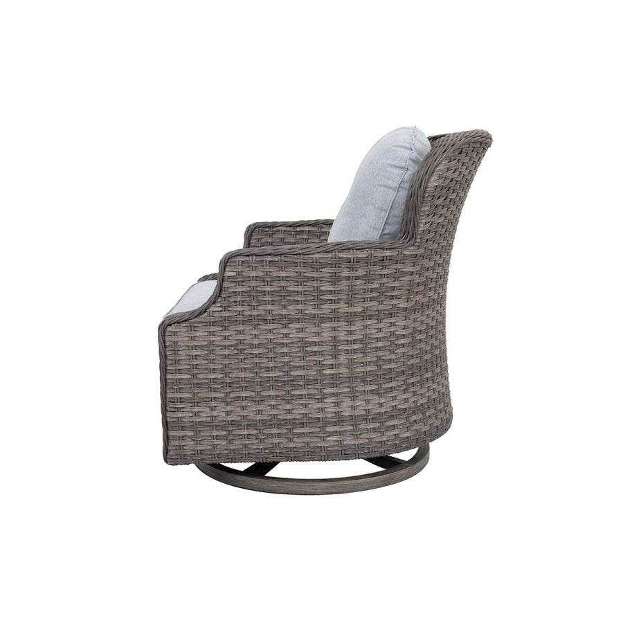 Tenaya 4-Piece Firepit Set with Swivel Rocking Chairs by Outdoor-USA®