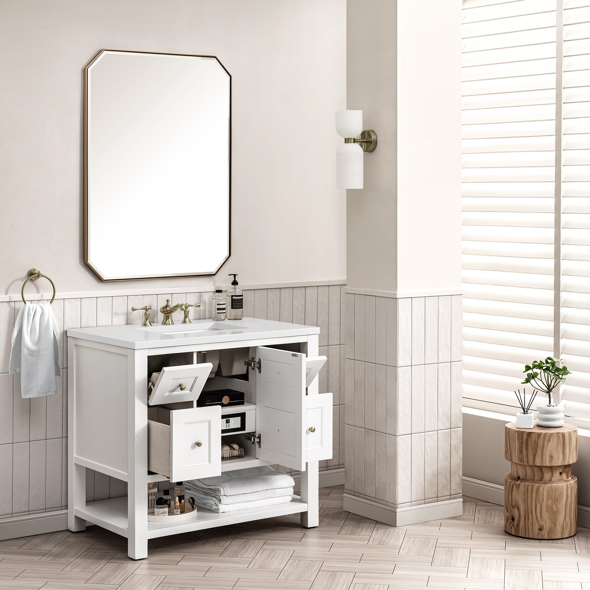James Martin Breckenridge 36" Single Bathroom Vanity, Bright White, view 34