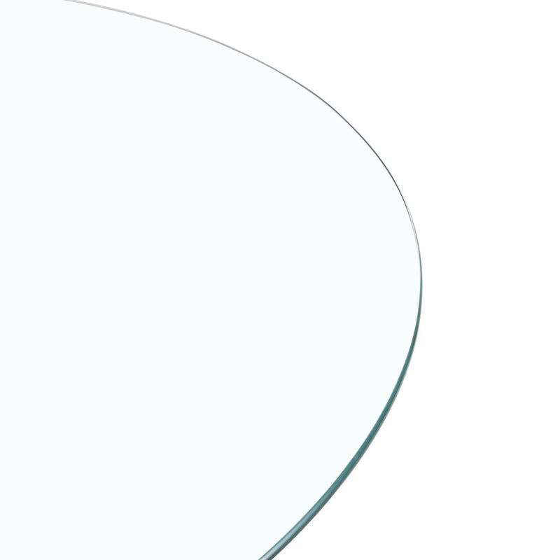Modern Minimalist Circular Dining Table With Glass Top And Electroplated Metal Legs For Restaurants And Living Rooms - Silver / Transparent by HouseOfZazla