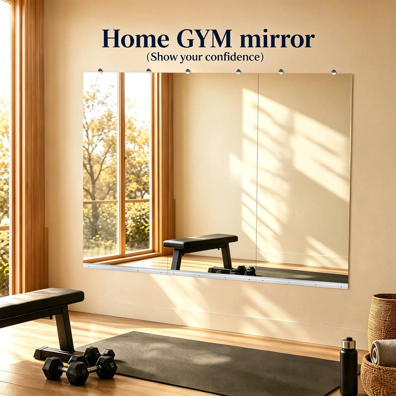 Gym Mirror 24x48 Inch - 3pcs Set by HouseOfZazla